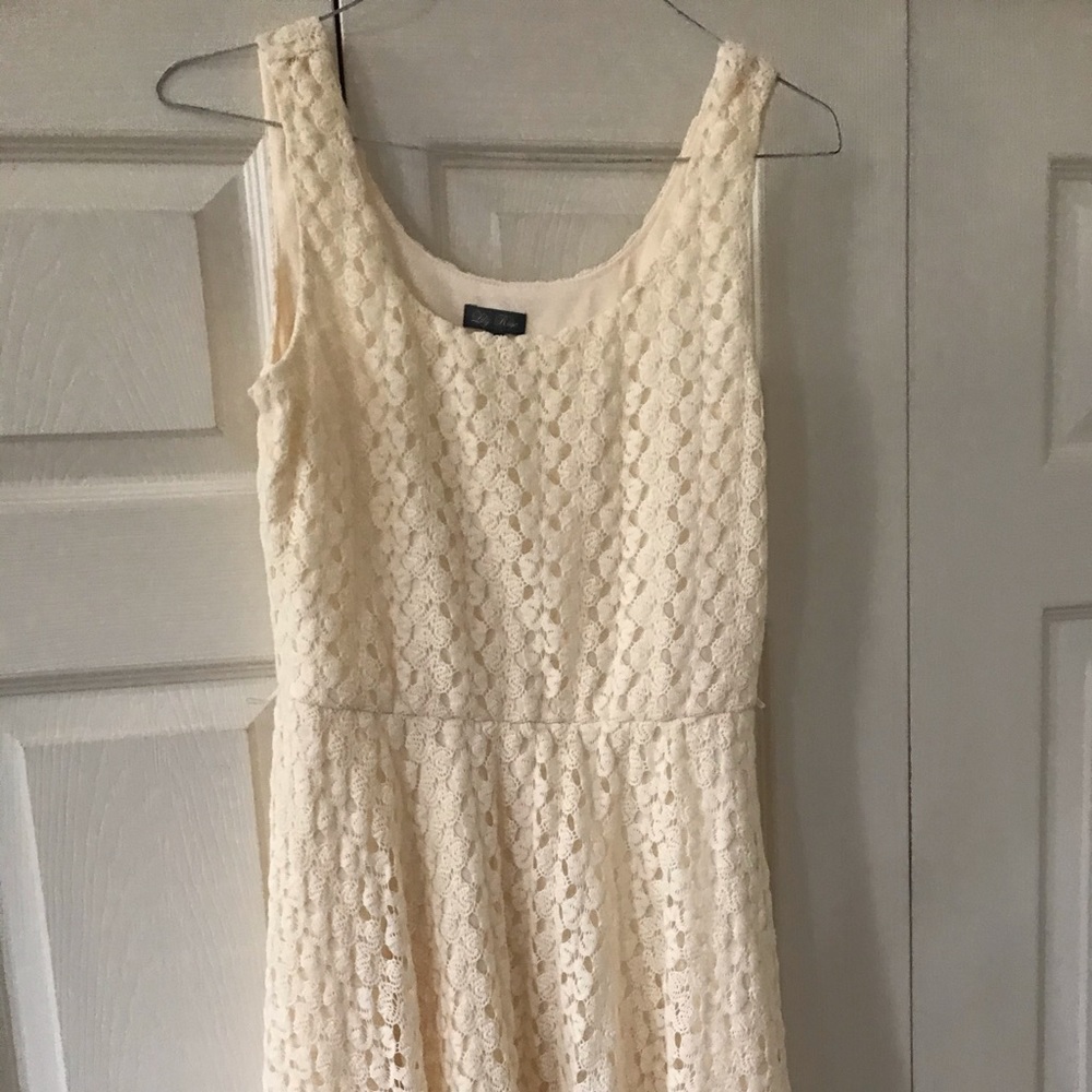 Junior Ivory Lace Dress
